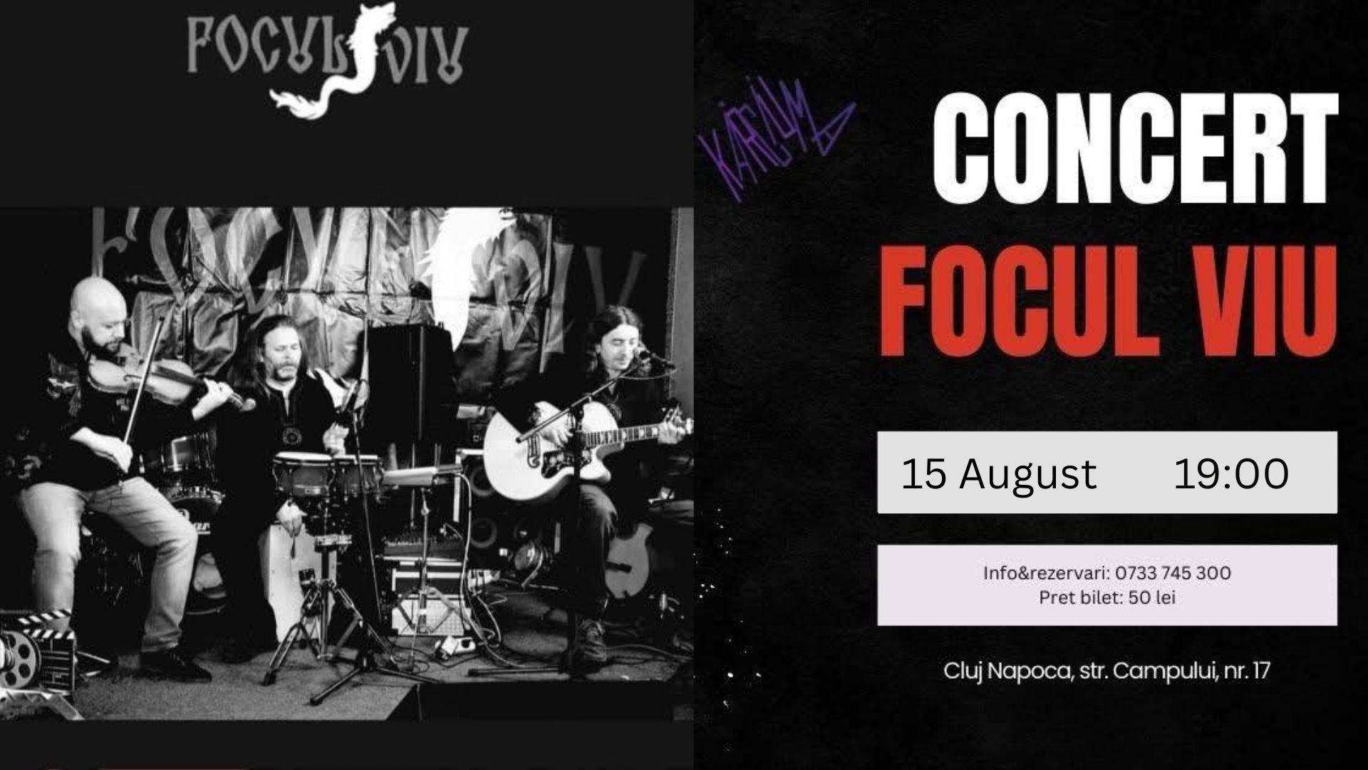 FOCUL VIU – concert live pe terasa Kârciuma