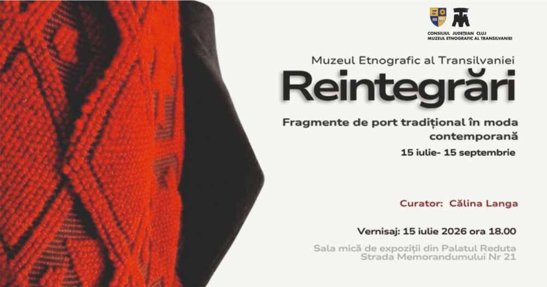 Expoziția „Reintegrări. Fragmente de port tradițional în moda contemporană”
